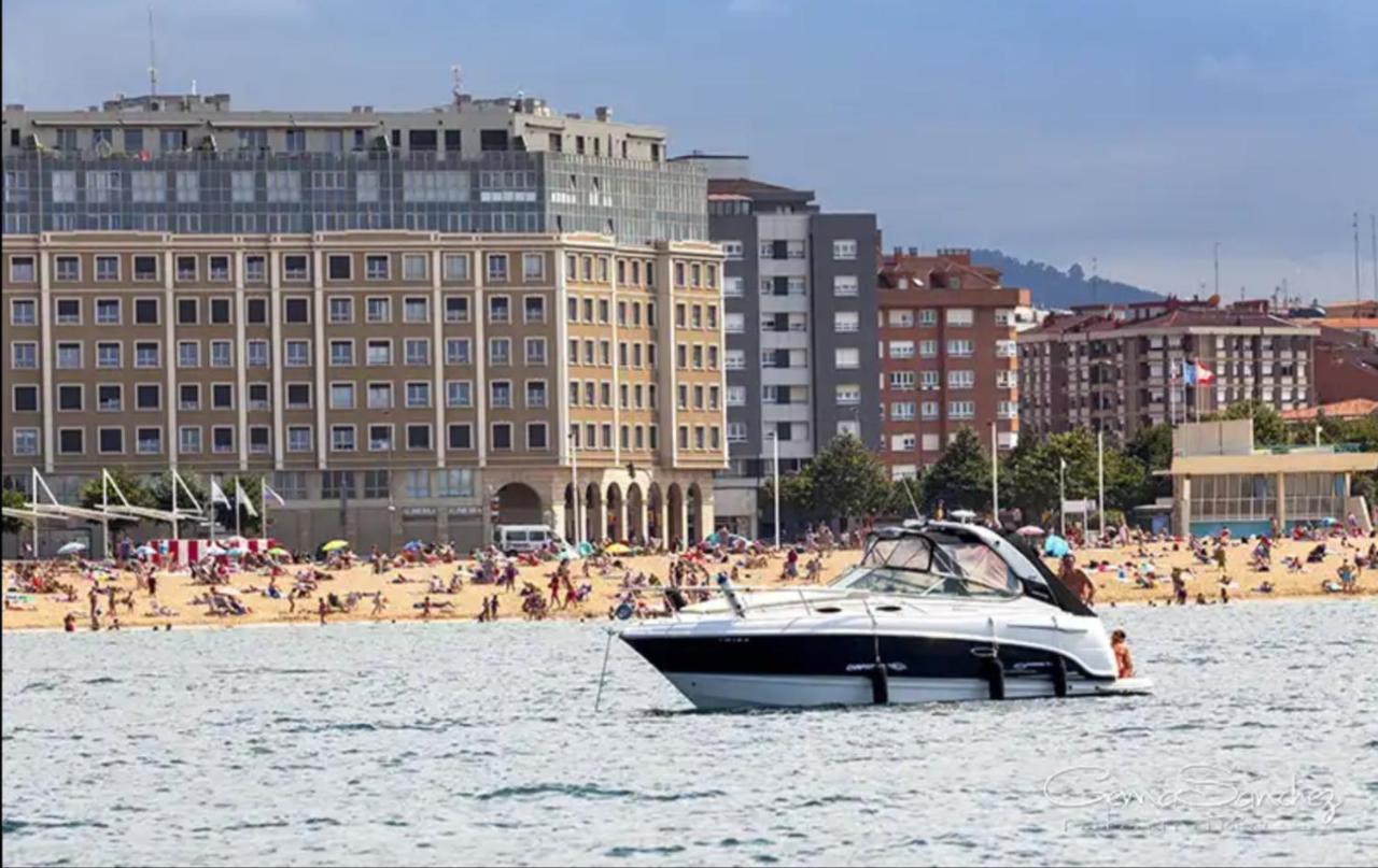 Apto. Vista Playa Poniente Gijón Extérieur photo
